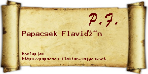 Papacsek Flavián névjegykártya